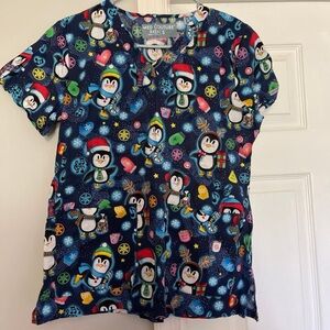 Christmas Scrub Top